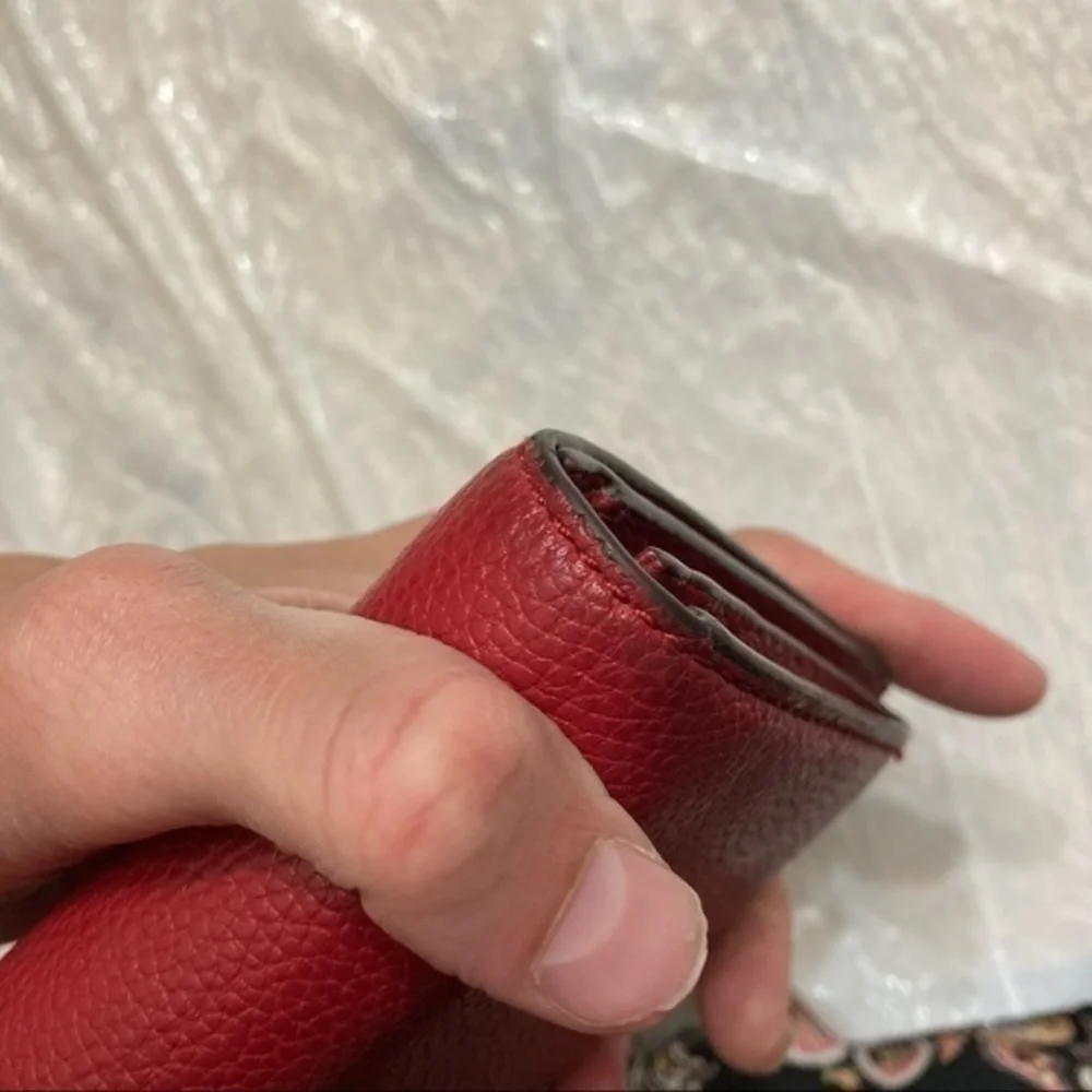 Michael Kors red leather wallet